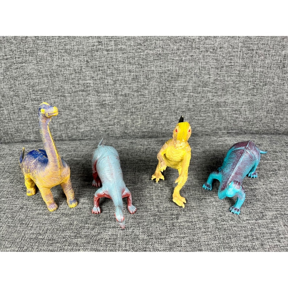 Vintage Imperial Dinosaur Figure Lot 1985-1997 Brachiosaurus Long Neck 4pack